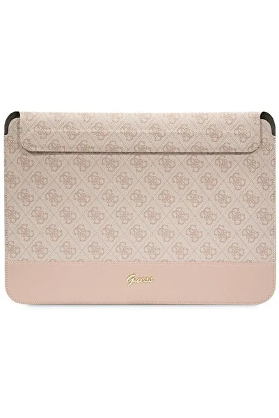 Guess Sleeve GUCS14PS4SGP 14" pink/pink 4G Stripe Metal Logo