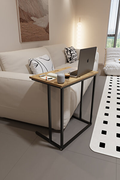 AWOX TREND Metal Ayaklı Laptop Sehpası Kahvaltı Masası Çalışma Sehpası Çok Am...