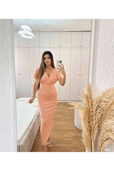 Modafeminen Διπλόστρωτο φόρεμα με γιακά και ζώνη, μήκους midi, για επίσημες π...