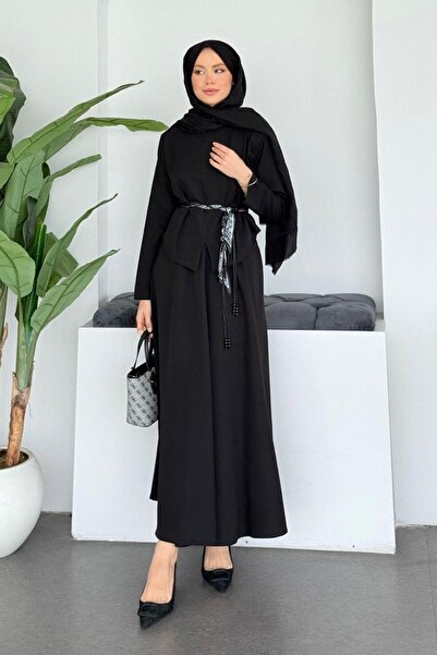 Şulemoda Giyim Set fustă și eșarfă asiatică negru