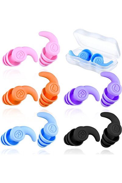 Arabest Ear Plugs for Swimming Waterproof Silicone Reusable Swim Earplugs Swi...
