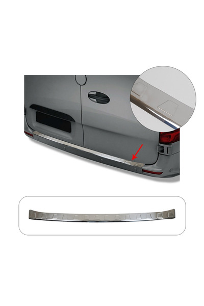 ServetDizaynOto Mercedes Sprinter W907 Uyumlu 2018 Ve Üzeri Krom Arka Tampon ...