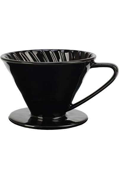 Generic قمع تقطير القهوة V60، نظام تحضير يدوي سيراميكي، تصميم كوب واحد، فتحة ...