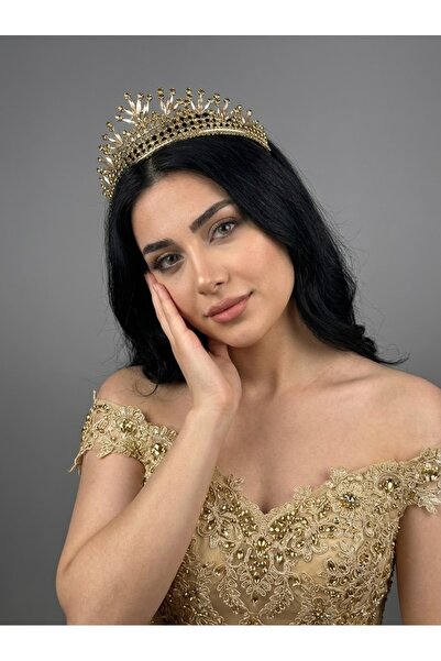 Magic Tiara Kristal Taşlı Işıltılı Gelin Tacı - Zarif Kraliçe Model Düğün Saç...