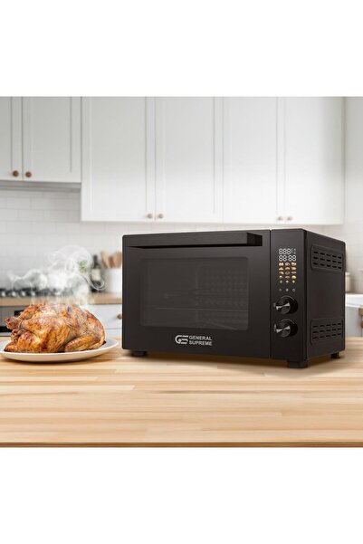 Generic فرن كهربائي جنرال سوبريم سعة 48 لترًا مع شواية، 2000 واط، مروحة توزيع...