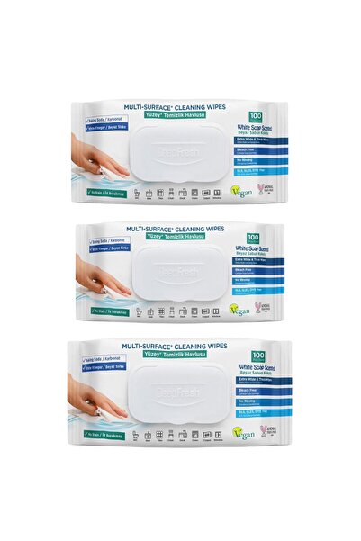 Deep Fresh Multi-surface wet wipes with baking soda and vinegar 100 pcs x 3 p...