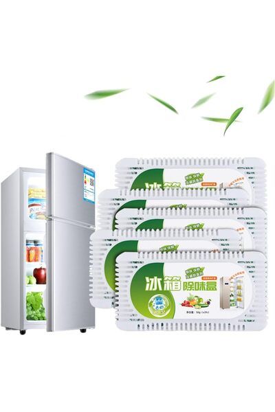 Generic عبوة من 4 قطع من مزيل روائح الثلاجة، مزيل روائح الثلاجات، فحم نشط طبي...