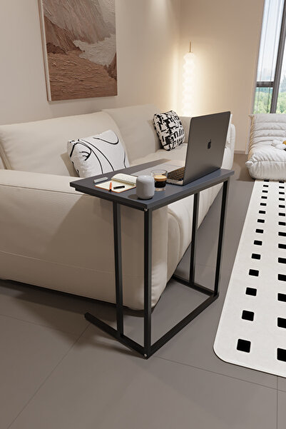 AWOX TREND Metal Ayaklı Laptop Sehpası Kahvaltı Masası Çalışma Sehpası Çok Am...