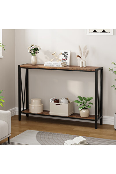 Garvee Console Tables,2-Tier Narrow Console Sofa Side Table for Entryway Hall...