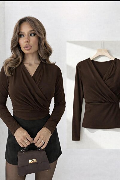 peri tower New Product Women's Double Breasted V-Neck Sandy Long Sleeve Styli...