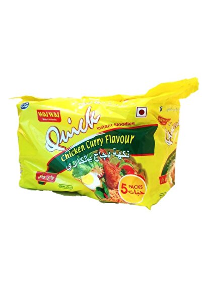 WAİ WAİ نودلز دجاج بالكاري، 75 غرام، عبوة من 5 قطع