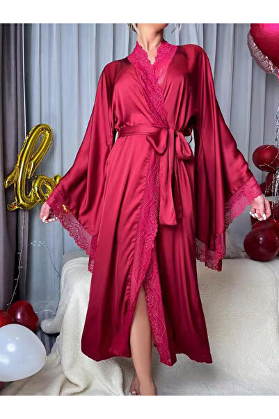 Sthxyfaith Women's Dressing Satin Robe,V Neck Nightwear Sexy Lingerie Long Sl...
