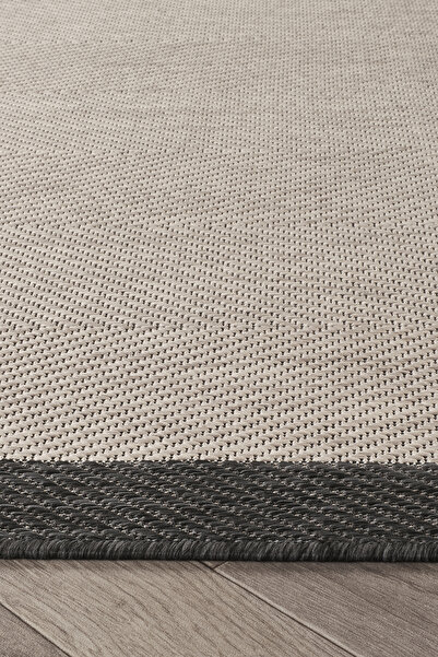 Konfor Halı Sisalux 3088 Gri Antrasit Sisal Dokuma Jüt Kilim Hav Toz Vermez Salon Mutfak Oturma Odası Halısı