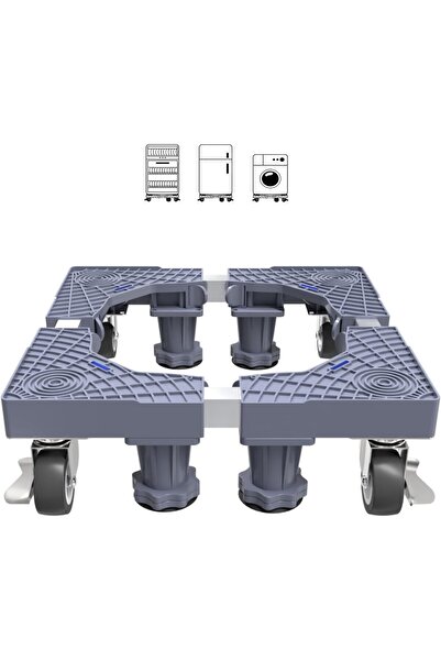 Generic Washing Machine Base Stand, Fridge Stand Adjustable Flat Dolly Cart M...