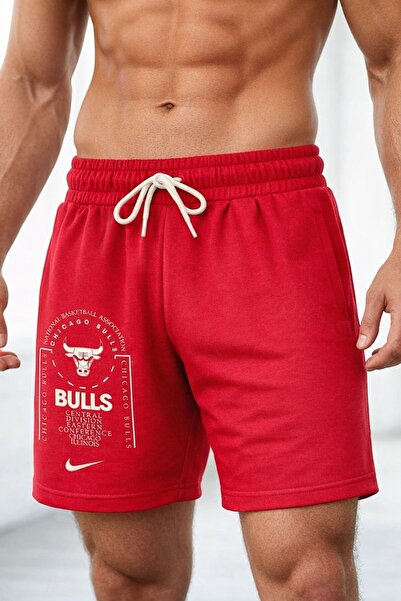 Nike Chicago Bulls Club Fleece Short Red Erkek Pamuklu Şort Kırmızı