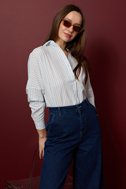 Fulla Moda Striped Oversize Shirt