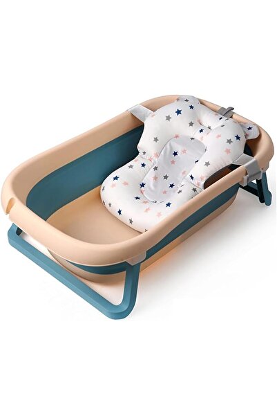 Arabest Large Baby Bathtub with Drain Hole Folding, with Water Temperature Se...