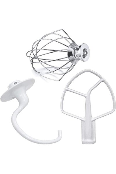 Generic 3 قطع من ملحقات الخلاط الكهربائي، بما في ذلك مضرب مسطح مطلي وخطاف عجي...