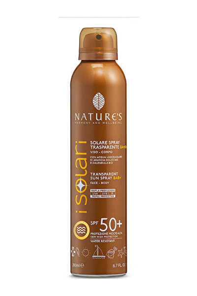 Nature's Transparent sunscreen spray for children SPF 50+ iSolari 200ml