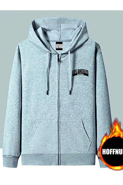 HOFFNUNG unisex Βαμβακερό oversize "LOS ANGELES HOFFNUNG" με στάμπα και κουκο...