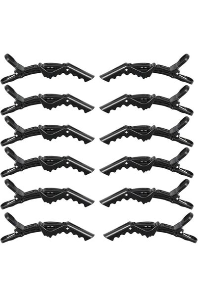 Arabest 12 Pcs Double-Hinged Gator Clips,Professional Styling Tools for Thick...