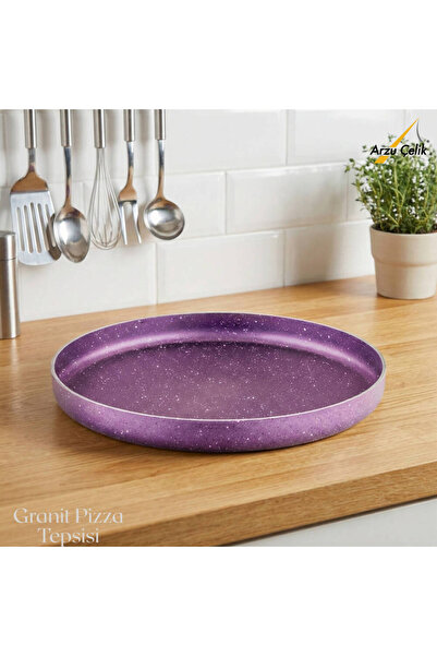 Arzu Çelik 28 cm Granite Pizza Tray - Violet