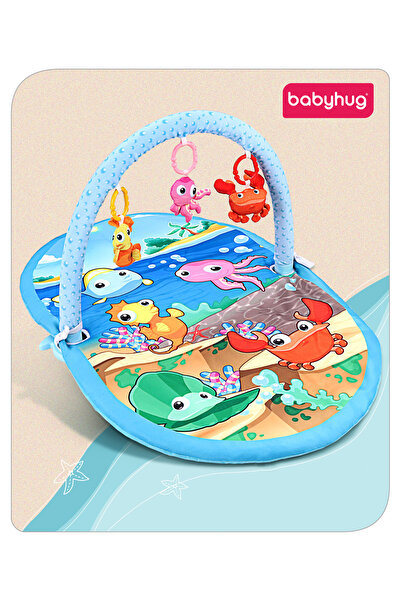 Babyhug صالة ألعاب مائية، توفر تحفيزًا بصريًا ولمسيًا، مبطنة بشكل خفيف لتنمية...