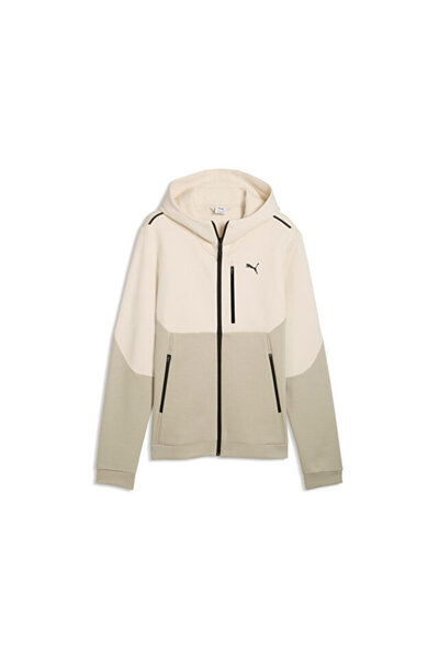 Puma Pumatech Full-Zip Hoodie Dk Men's Casual Jacket 63441587 Cream