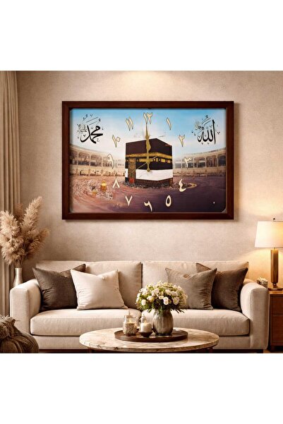 LUXON COLLECTION BOMBELİ DEMPERLİ CAM KABE DESENLİ DUVAR SAATİ