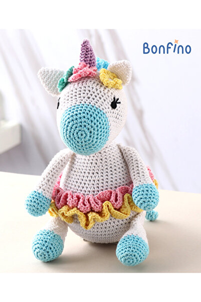 Bonfino Unicorn Crochet Toy, Crafted Meticulously with Cotton, Best Cuddle Bu...
