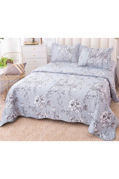 Truva Home Cotton and Linen Bedspread with Pillowcases - Elegant 3-Piece Set,...