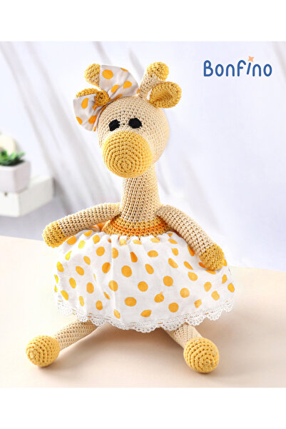 Bonfino Giraffe Crochet Toy, Crafted Meticulously with Cotton, Best Cuddle Bu...