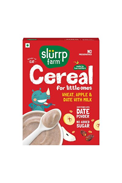 SLURRP FARM حبوب إفطار سريعة التحضير بدون سكر مضاف | قمح، تفاح، وتمر مع حليب ...