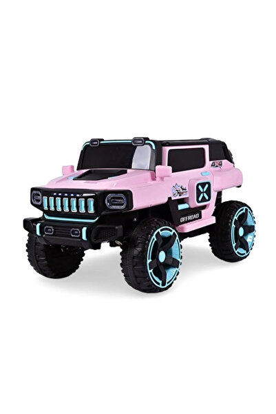 Leno 12V Four-Wheel Drive Kids Electric Jeep With 3 Gears - Pink