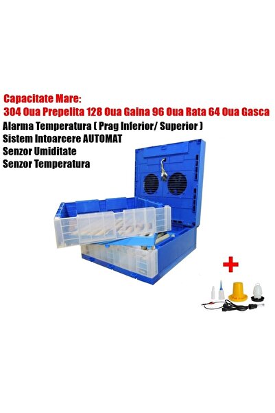 RT Incubator Clocitoare 128 Oua Gaina Rata Gasca Intoarcere Automata Temperea...