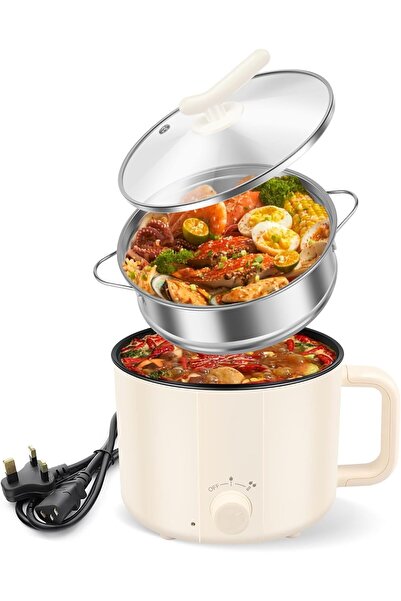 Generic قدر كهربائي ساخن من أزوني، سعة 1.8 لتر، محمول، غير لاصق، صغير الحجم، ...