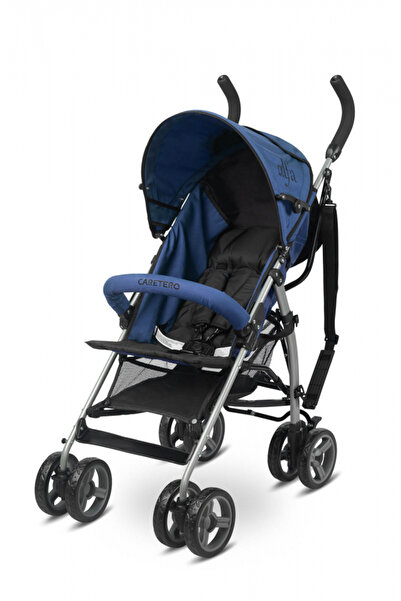 Caretero Alfa Navy sports stroller with swivel wheels, adjustable backrest, r...