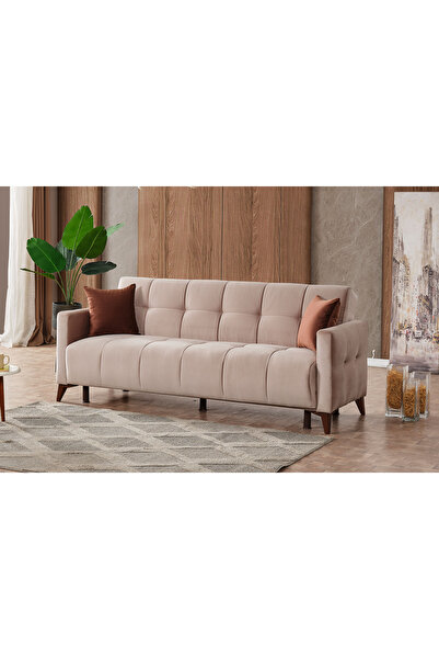 Meşe Home Dublin Kollu Kanepe | Modern Tasarım, Konforlu ve Dayanıklı Yaylı 3...