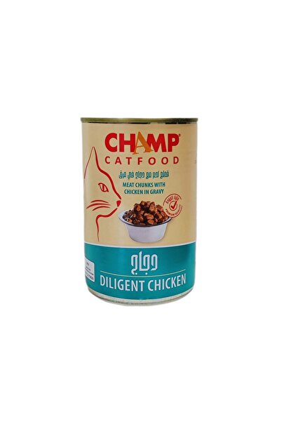 CHAMP Champ Wet Cat Food Meat Pieces with Chicken in Gravy 415g