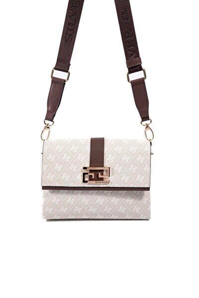Silver Polo Geantă de damă Silver & Polo SP1009 Monogram Stone-Brown