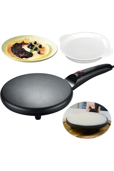 Generic NALACAL 8"" Griddle Crepe Maker, Non-Stick Electric Crepes Pan, Auto ...