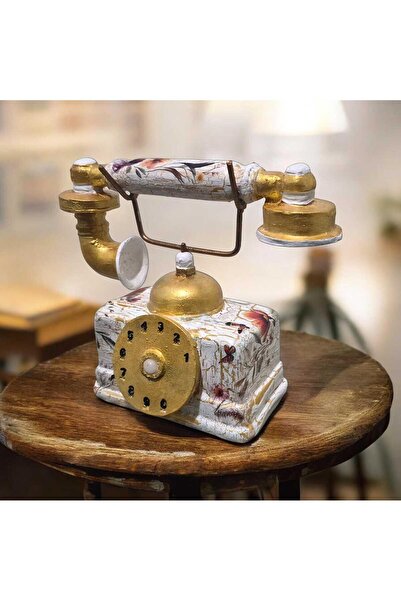 Dodemert Home Nostalji Ankesörlü Vintage Telefon Vintage Polyester Biblo ( 19...