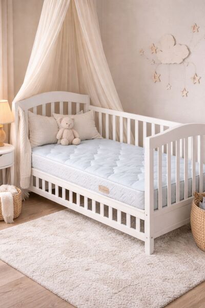 Carino Wins Tek Kişilik Full Ortopedik Soft Sünger Fermuarlı Kılıf Bebek Yata...