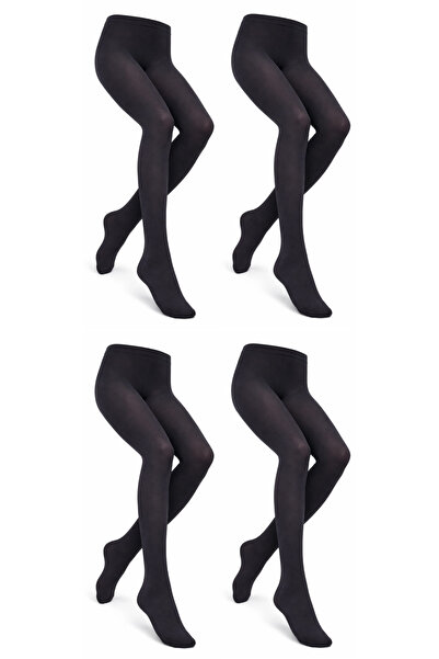 SÜSEN LİNGERİE 4 bucăți colanți negri pentru fete, ciorapi pentru copii de 50...