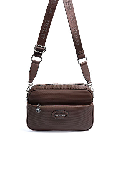 Silver Polo Silver & polo sp1267 women's crossbody bag - honeycomb brown