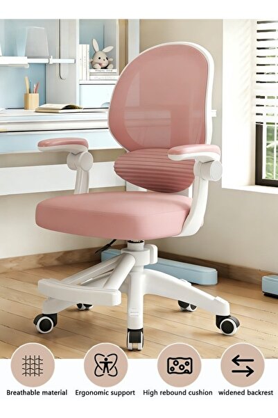 Generic Ergonomic Study Chair, Kids Desk Chair with Back Support and Footrest...