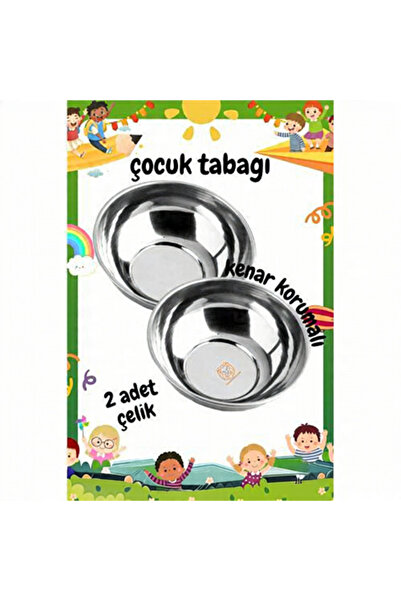 northcity n Çocuk Paslanmaz Çelik Derin Mama Tabağı Seti - 2 Adet, 16cm
