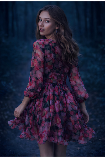 BLOUSE ÇİÇEKLİ TÜL ELBİSE