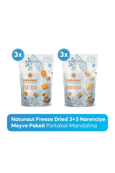 Natunaut Freeze Dried Narenciye Paketi Portakal X 3 Adet & Mandalina X 3 Adet