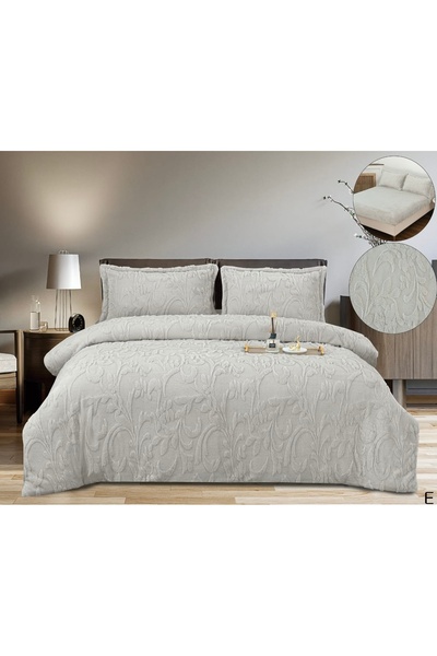 Truva Grup Cocolino Bed Linen with Elastic - 180x200 cm, Embossed Pattern, 4 ...